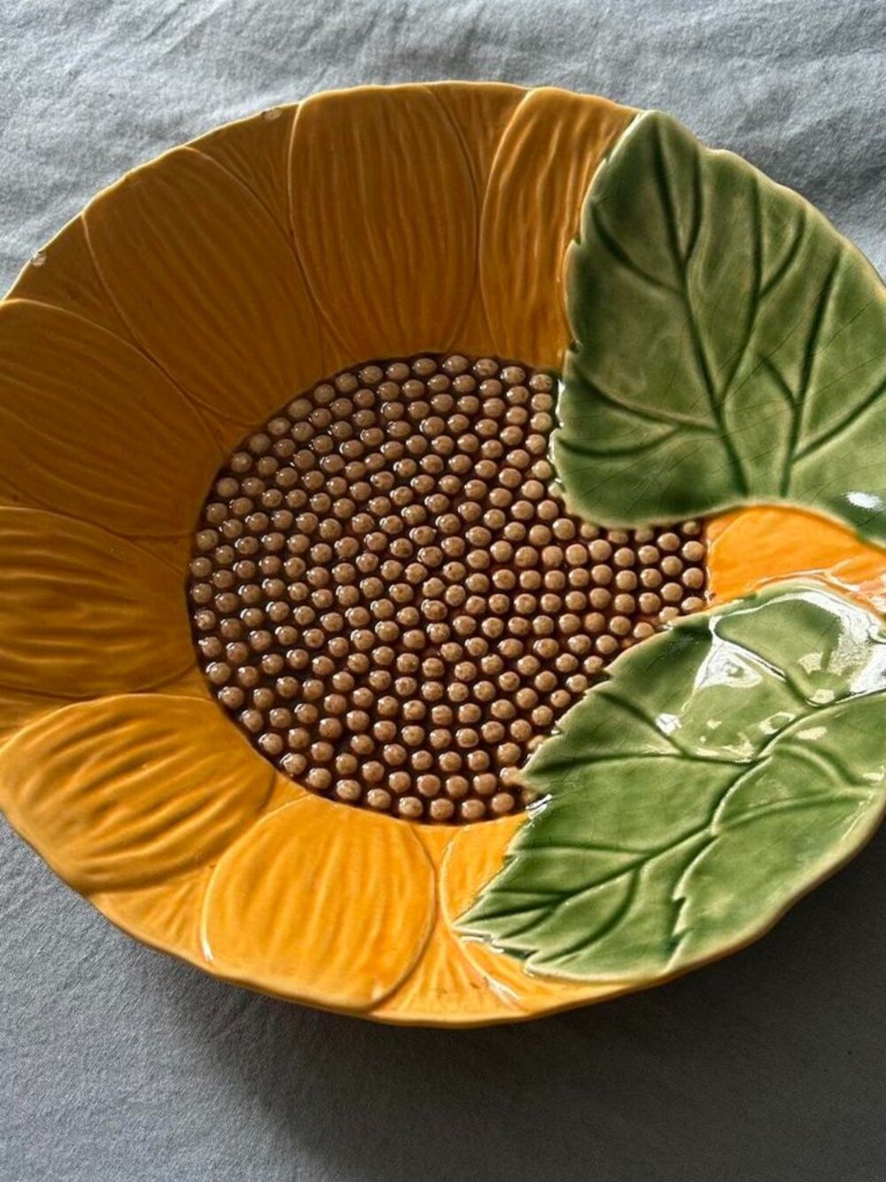 Bordello Majolica Yellow Sunflower Bowl